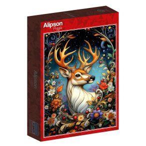 Alipson puslespil med 1000 brikker. Motiv: Fenruil - The Winter King's Storybook.