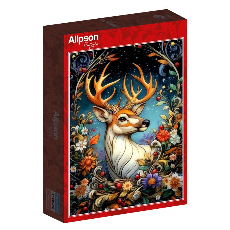 Alipson puslespil med 1000 brikker. Motiv: Fenruil - The Winter King's Storybook.