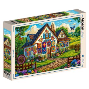 Alipson puslespil med 1000 brikker. Motiv: Quilt House.
