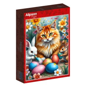 Alipson puslespil med 1000 brikker. P�ske motiv: Ready for Easter.