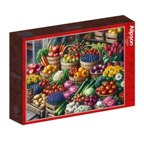 Alipson puslespil med 500 brikker. Motiv: The Gardener's Stall.