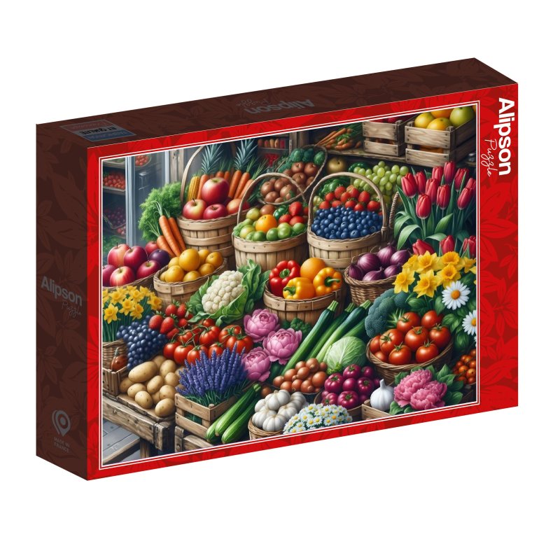 Alipson puslespil med 500 brikker. Motiv: The Gardener's Stall.
