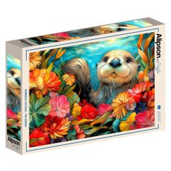 Alipson puslespil med 1000 brikker. Motiv: Whimsical Waters - The Seeker.