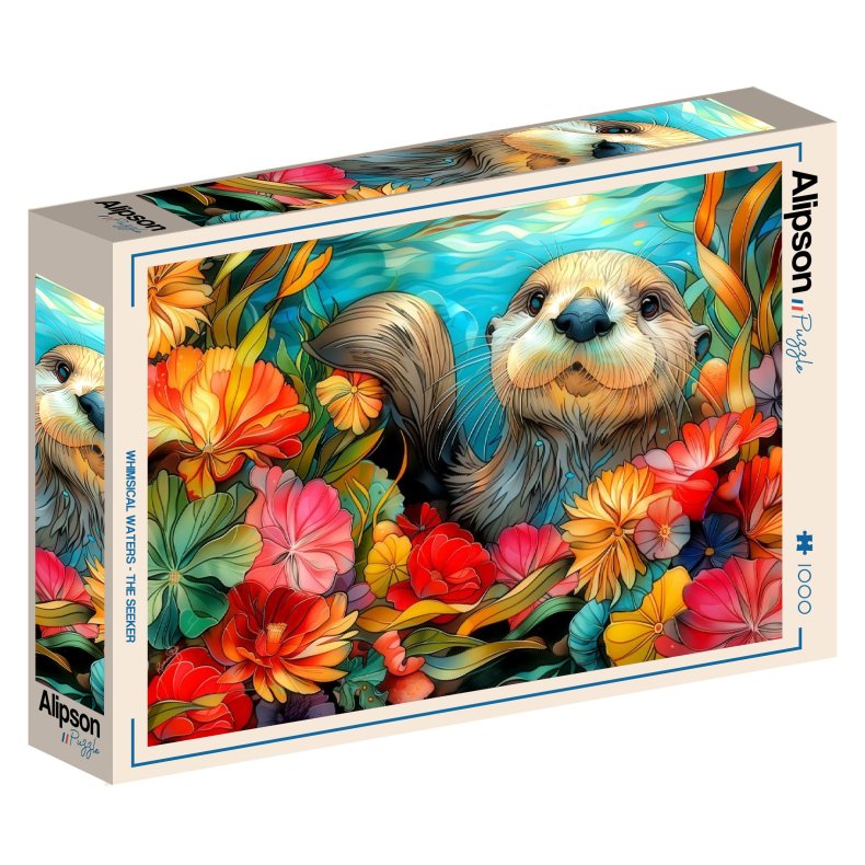 Alipson puslespil med 1000 brikker. Motiv: Whimsical Waters - The Seeker.