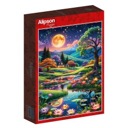 Alipson puslespil med 500 brikker. Motiv: Full Moon Night.