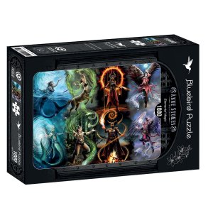 Bluebird puslespil med 1000 brikker. Motiv: Anne Stokes - Elemental Magic.