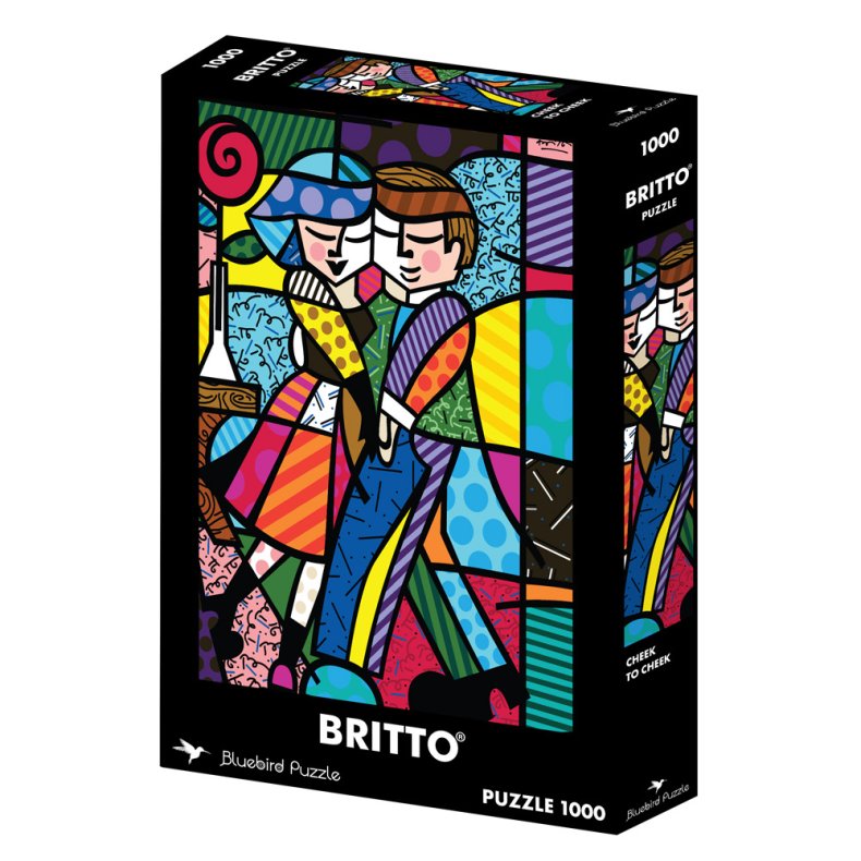 Bluebird puslespil med 1000 brikker. Motiv: Britto - Cheek to Cheek.