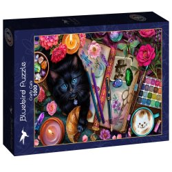 Bluebird puslespil med 1000 brikker. Motiv: Crafty Cats.