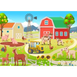Yucalora puslespil Farm Animals med dyr p� en g�rd.