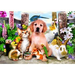 Howard Robinson puslespil Good Companions med en hund, en kat og andre dyr.