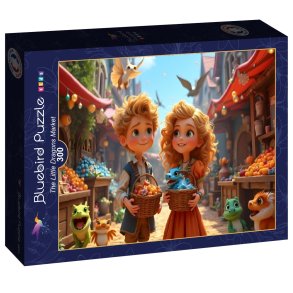 Bluebird Kids puslespil til b�rn med 300 brikker. Motiv: The Market of Little Dragons.