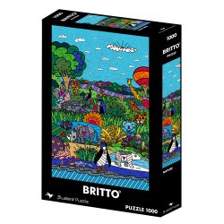 Bluebird puslespil med 1000 brikker. Motiv: Britto - Nature.