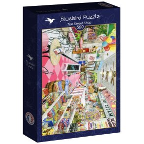Bluebird puslespil med 500 brikker. Motiv: The Sweet Shop.