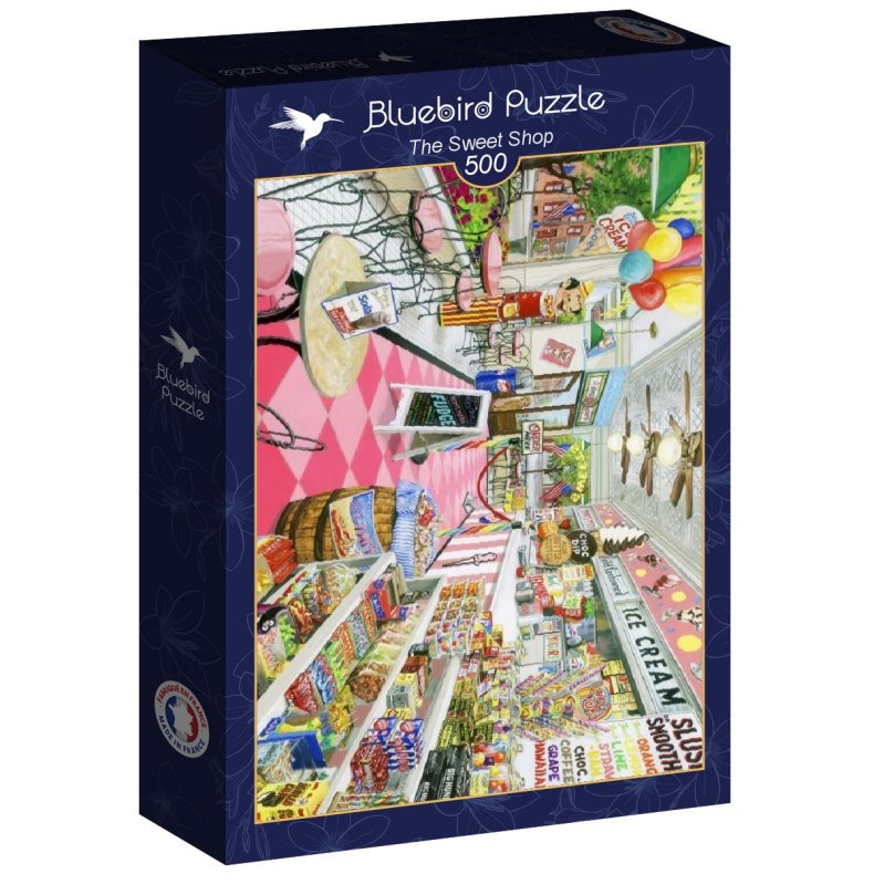 Bluebird puslespil med 500 brikker. Motiv: The Sweet Shop.