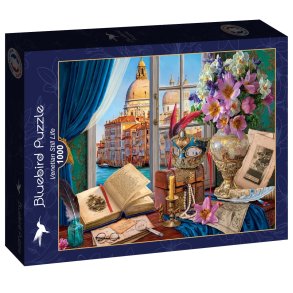 Bluebird puslespil med 1000 brikker. Motiv: Venetian Still Life.