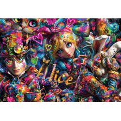 Alice in Graffitiland af Michael David Ward med Alice og de andre karakterer fra filmen der er d�kket af maling.