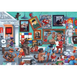 Cats and Dogs Art Gallery af Peter Adderley med kendte motiver i hunde- og katte udgave.