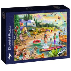 Bluebird puslespil med 500 brikker. Motiv: Lakeside Summer Camp.