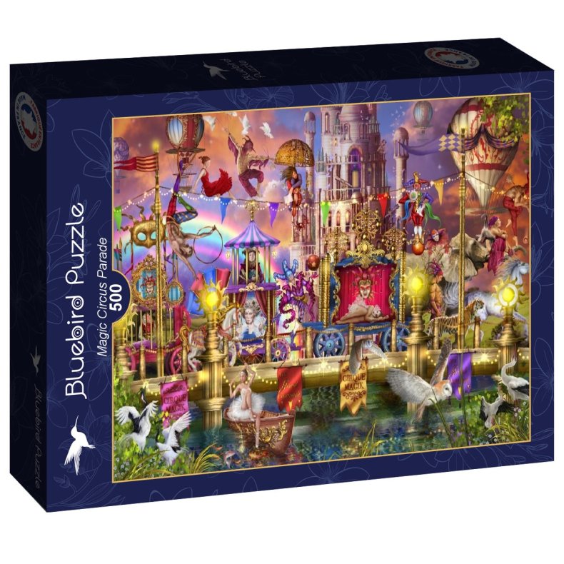 Bluebird puslespil med 500 brikker. Motiv: Magic Circus Parade.