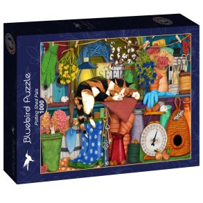Bluebird puslespil med 1000 brikker. Motiv: Potting Shed Pals.