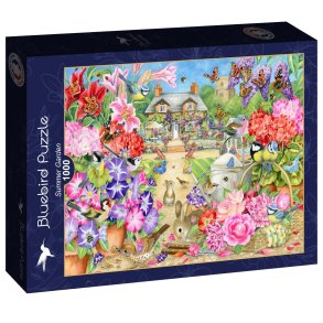 Bluebird puslespil med 1000 brikker. Motiv: Summer Garden.