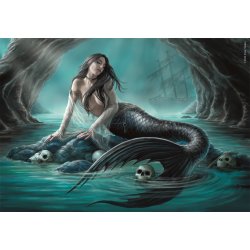 Anne Stokes - Siren's lament puslespil med et fantasy-motiv af en sirene. 