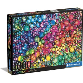Clementoni puslespil med 1000 brikker. Motiv: Colorboom Marbles.