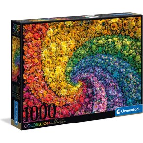 Clementoni puslespil med 1000 brikker. Motiv: Colorboom Whirl.