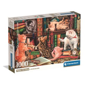 Clementoni puslespil med 1000 brikker. Motiv: Curious Whiskers.