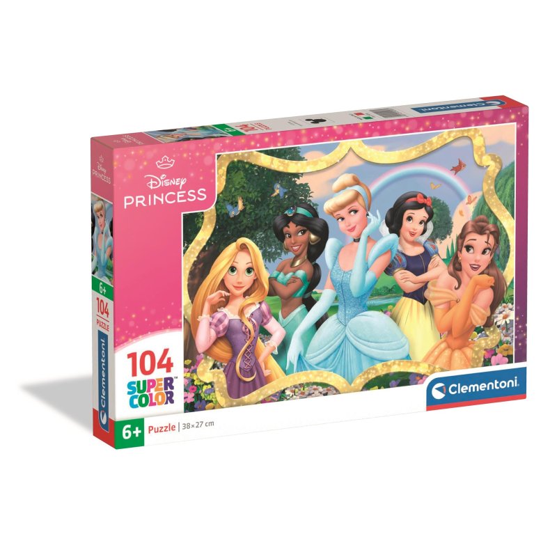 Clementoni puslespil til b�rn med 104 brikker. Motiv: Disney Princess.