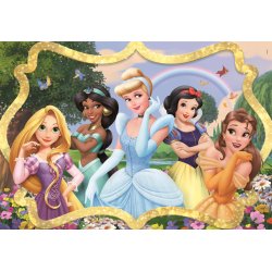 Disney Princess puslespil med Rapunzel, Jasmin, Askepot, Snehvide og Belle. 