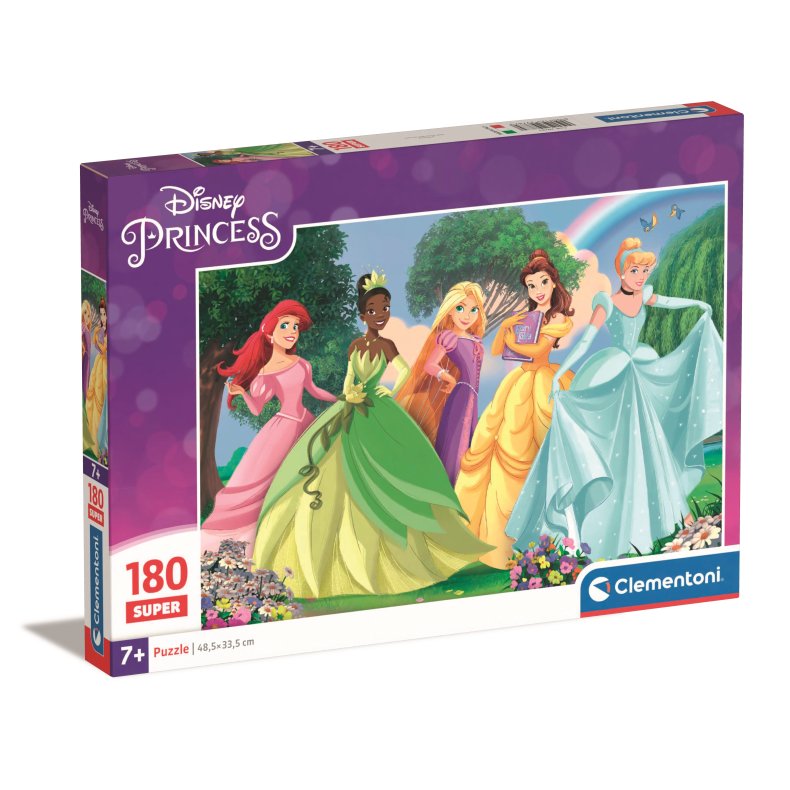 Clementoni puslespil til b�rn med 180 brikker. Motiv: Disney Princess.