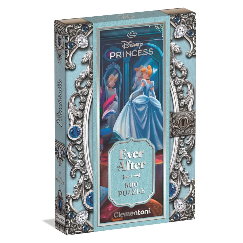 Clementoni puslespil med 500 brikker. Motiv: Puzzle Ever After - Disney Princess med Askepot.