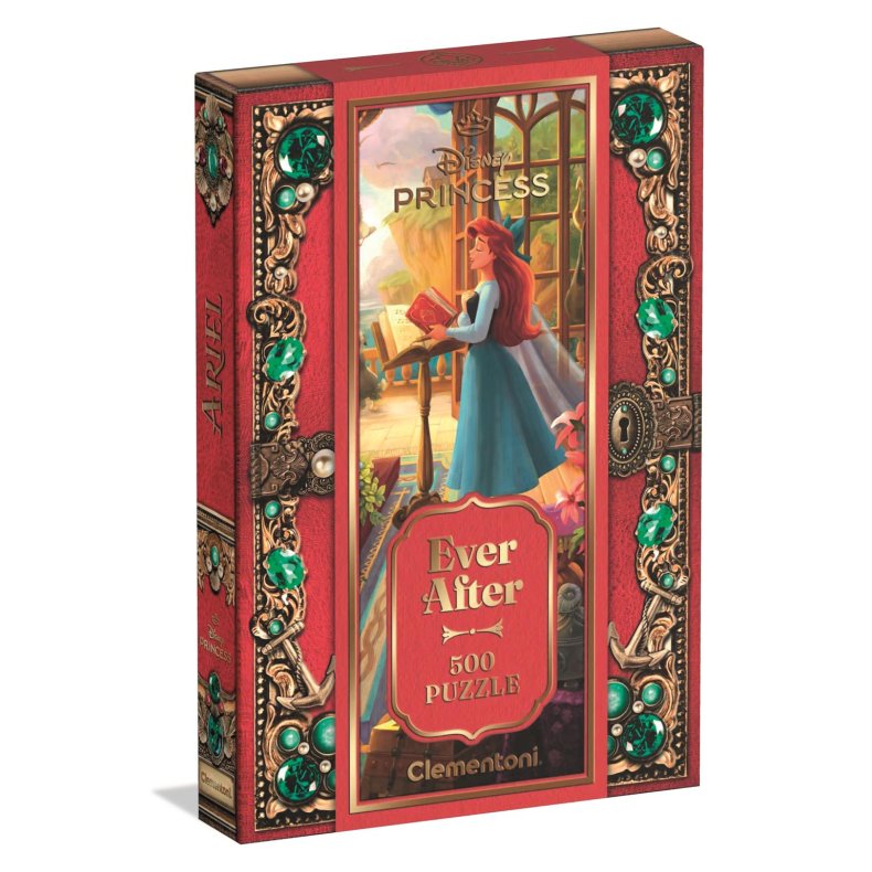Clementoni puslespil med 500 brikker. Motiv: Puzzle Ever After - Disney Princess med Ariel.