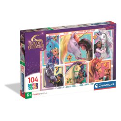 Clementoni puslespil til b�rn med 104 brikker. Motiv: Unicorn Academy.