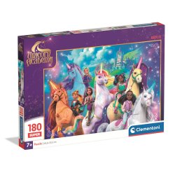 Clementoni puslespil til b�rn med 180 brikker. Motiv: Unicorn Academy.