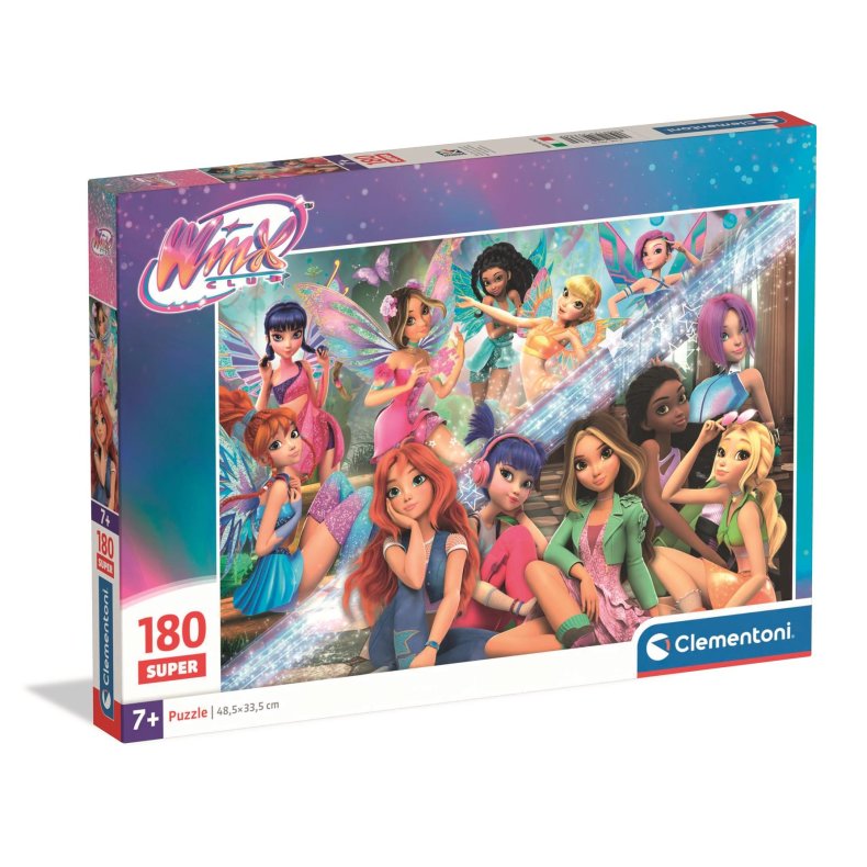 Clementoni puslespil til b�rn med 180 brikker. Motiv: Winx Club.