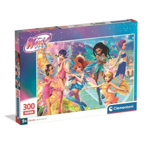 Clementoni puslespil til b�rn med 300 brikker. Motiv: Winx Club.