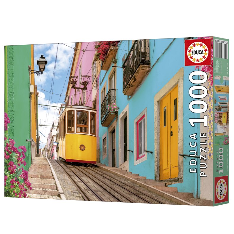 Educa puslespil med 1000 brikker. Motiv: Colourful Lisbon.