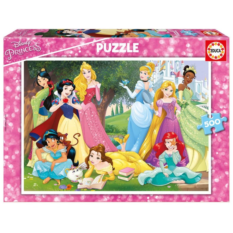 Mulan, Askepot, Snehvide, Jasmin, Tiana, Rapunzel, Ariel, Belle og Tornerose