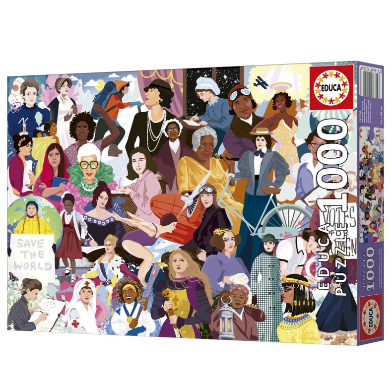 Educa puslespil med 1000 brikker. Motiv: Iconic Women.