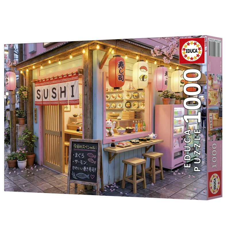 Educa puslespil med 1000 brikker. Motiv: Kawaii Sushi.
