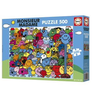 Educa puslespil med 500 brikker. Motiv: Puzzle Monsieur Madame.