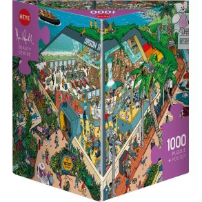 Heye puslespil med 1000 brikker. Motiv: Cartoon - Beauty Centre.