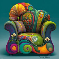 Relax ! - Easy Chair af Victoria Nahum er et puslespil med en kunstnerisk l�nestol.