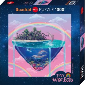 Heye puslespil med 1000 brikker. Motiv: Tiny Worlds - The Dolphins.