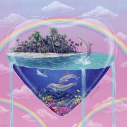 Tiny Worlds - The Dolphins af Andrea Guzzetta med en lille verden hvor delfiner sv�mmer i vandet.