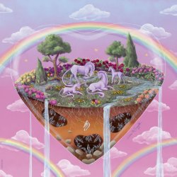 Tiny Worlds - The Unicorns af Andrea Guzzetta er et puslespil med regnbuer og enhj�rninger.