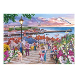 House of Puzzles puslespil med 150 mini brikker. Motiv: 199 Steps Whitby.