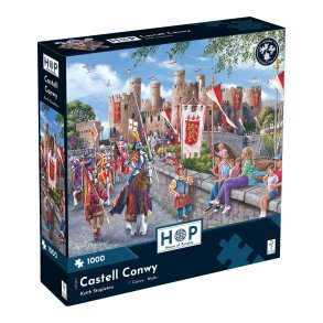 House of Puzzles puslespil med 1000 brikker. Motiv: Castell Conwy.